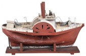 FOLK ART PADDLEWHEELER SHIP MO