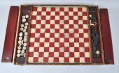 FOLK ART PAINTED GAME BOARD, C