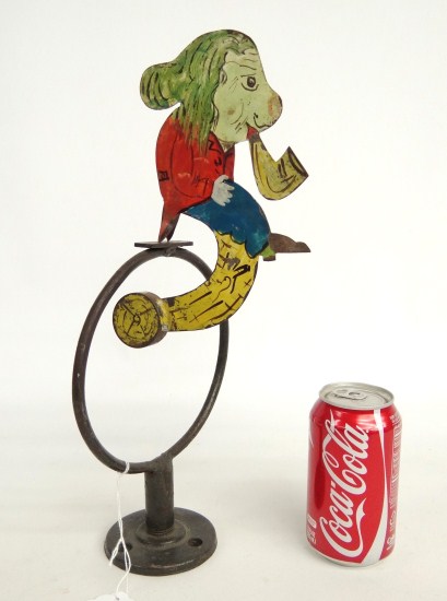 Folk art painted metal balance