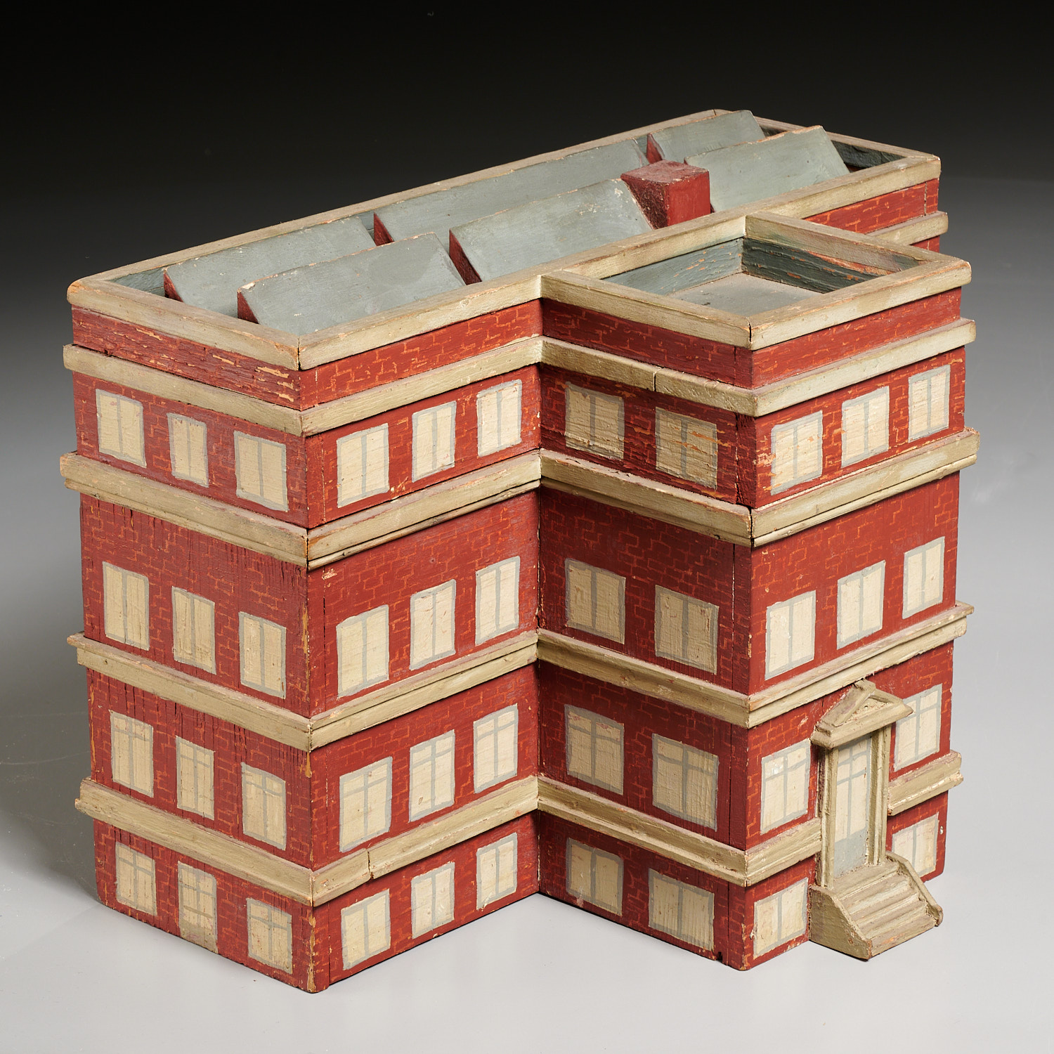 FOLK ART PAINTED WOOD ARCHITECTURAL