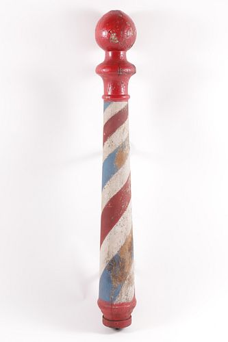 FOLK ART PAINTED WOOD BARBER