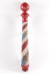 FOLK ART PAINTED WOOD BARBER P
