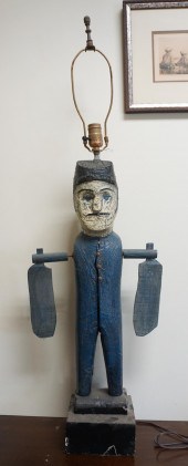 FOLK ART PAINTED WOOD FIGURAL