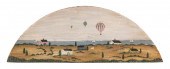 FOLK ART PAINTING OF A COASTAL