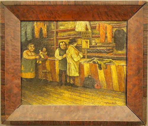 FOLK ART PAINTINGA 19th Century