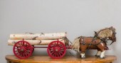 FOLK ART PAIR OF HORSES, QUEBE