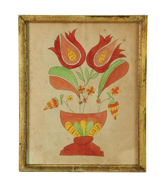 FOLK ART PICTURE.  American  1st