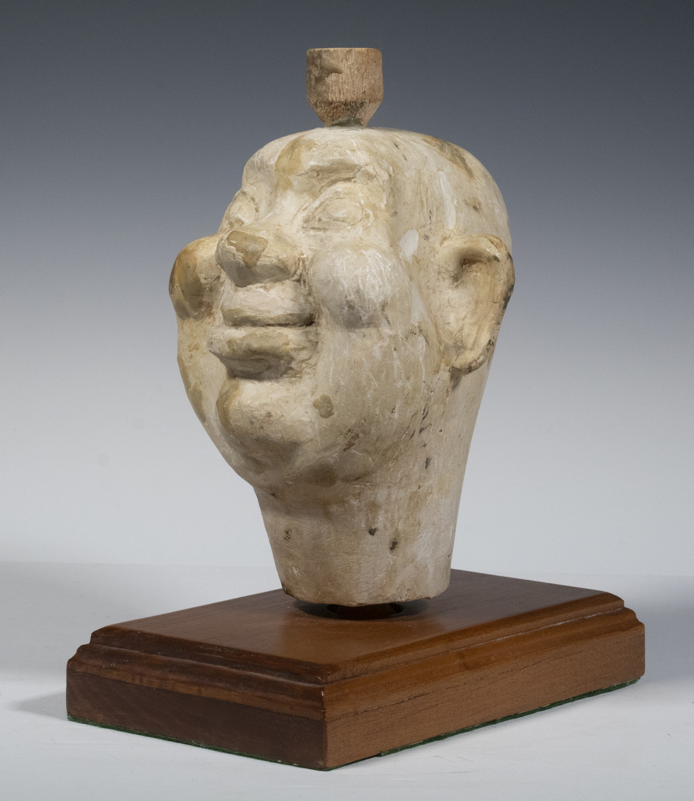 FOLK ART PLASTER JOLLY HEAD MOLD