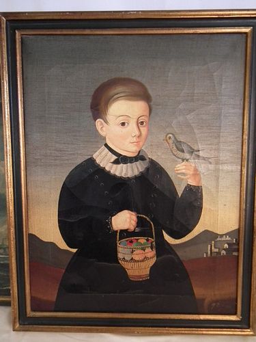 FOLK ART PORTRAIT BOY &