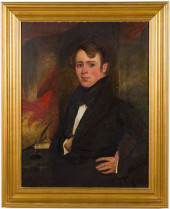 FOLK ART PORTRAIT OF A GENTLEM