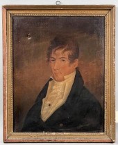 FOLK ART PORTRAIT OF A GENTLEM