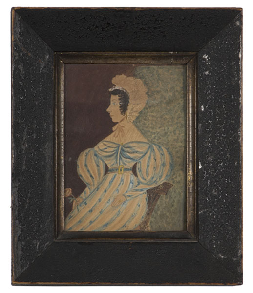 Folk Art Portrait of Woman with