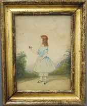 FOLK ART PORTRAITA 19th centur