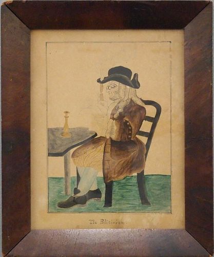 FOLK ART PORTRAITAn early 19th