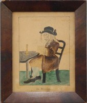 FOLK ART PORTRAITAn early 19th