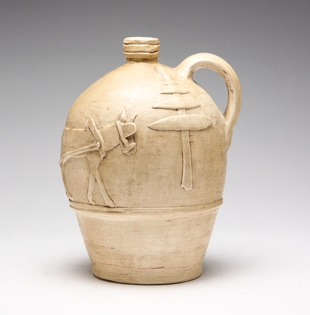 FOLK ART POTTERY JUG BY NOAH