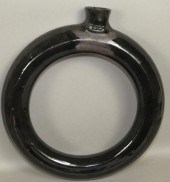 FOLK ART REDWARE RINGED FIELD