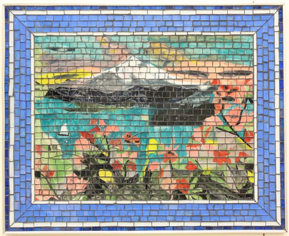 FOLK ART, REVERSE-PAINTED GLASS