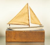 FOLK ART SAILBOAT MODEL WITH F