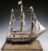 FOLK ART SAILING SHIP FORM BIR