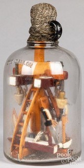 FOLK ART SAILOR WHIMSEY BOTTLE