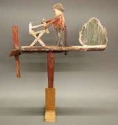 FOLK ART SAWING MAN WHIRLIGIGA