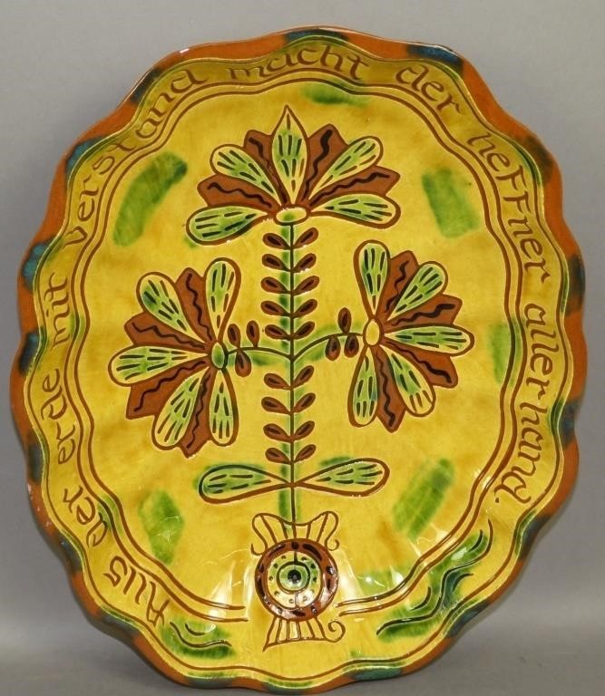 FOLK ART SGRAFFITO DECORATED