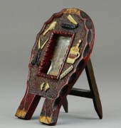 FOLK ART SHAVING MOTIF MIRROR