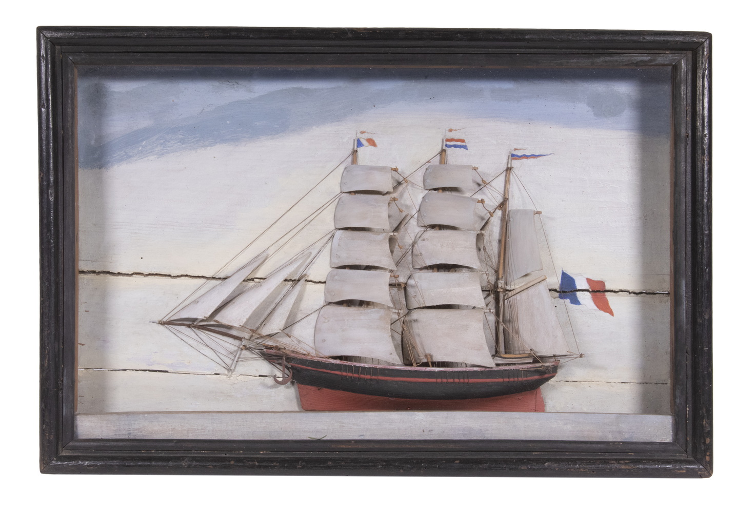 FOLK ART SHIP DIORAMA 19th c.