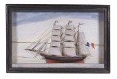 FOLK ART SHIP DIORAMA 19th c.