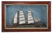 FOLK ART SHIP DIORAMArectangle
