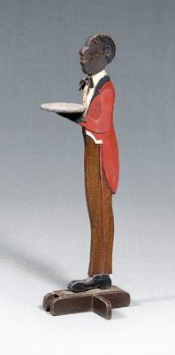 Folk art silent butler, carved