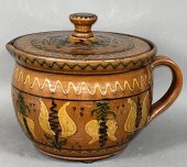 FOLK ART SLIPWARE DECORATED RE