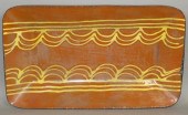 FOLK ART SLIPWARE LOAF DISH BY