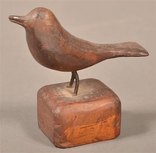 FOLK ART SONG BIRD SIGNED JOSEPH