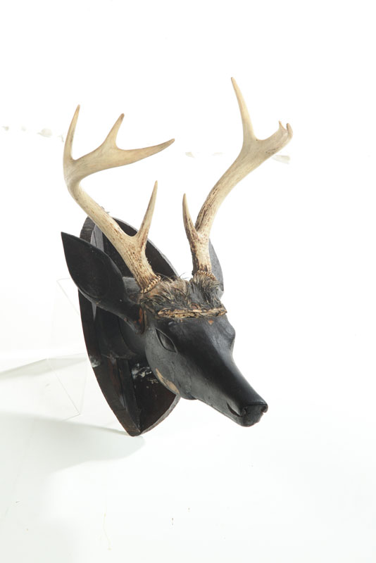 FOLK ART STAG HEAD.  Michigan  19th