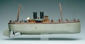 Folk art steamship, battery po