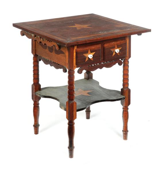 FOLK ART TABLE.  American  late