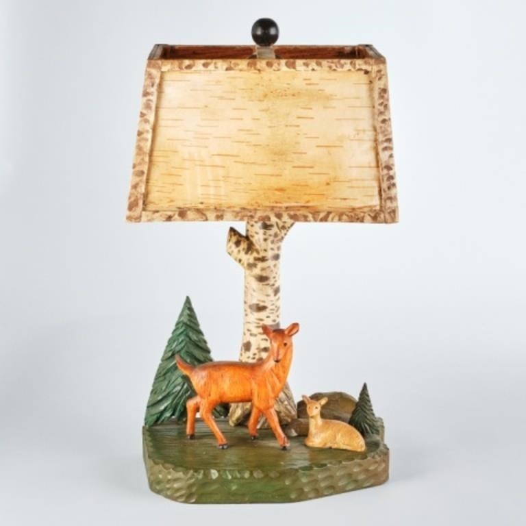 FOLK ART TABLE LAMPA folk art table