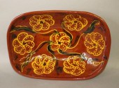 FOLK ART THREE-COLOR SLIP DECO