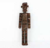 FOLK ART TIN CAN ROBOT SCULPTU