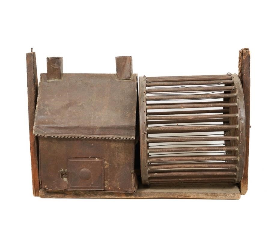 Folk Art tinsmith made, house form,