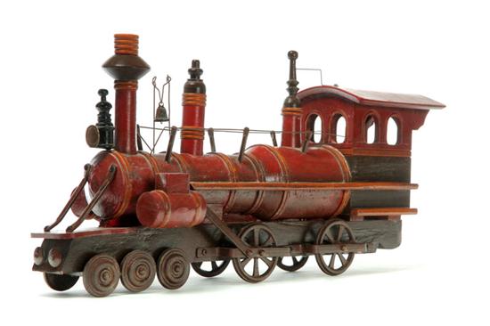 FOLK ART TRAIN ENGINE.  American 