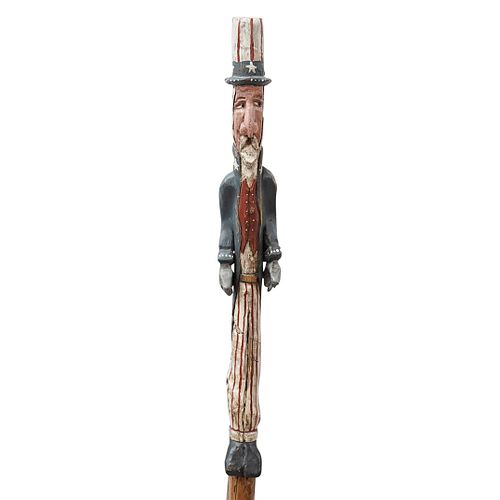 FOLK ART UNCLE SAM WALKING