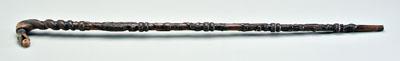 Folk art walking stick, tip with