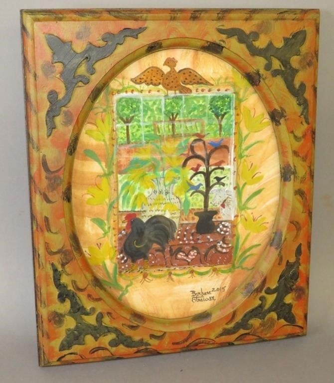 FOLK ART WATERCOLOR PAINTING IN