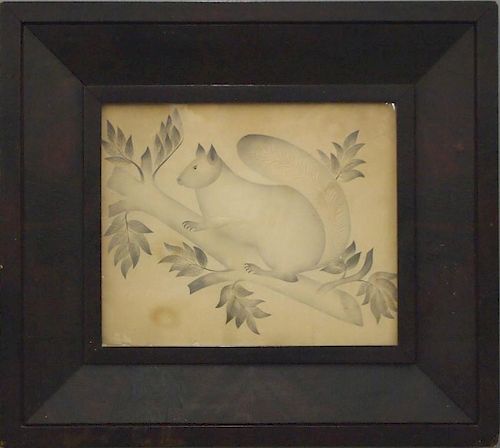 FOLK ART WATERCOLORA 19th century