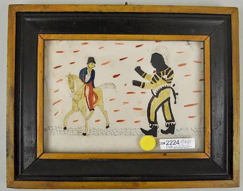 FOLK ART W/C RIDER & ZOUAVE