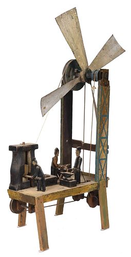 FOLK ART WHIRLIGIG WITH