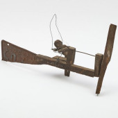 FOLK ART WOOD AND METAL WHIRLY
